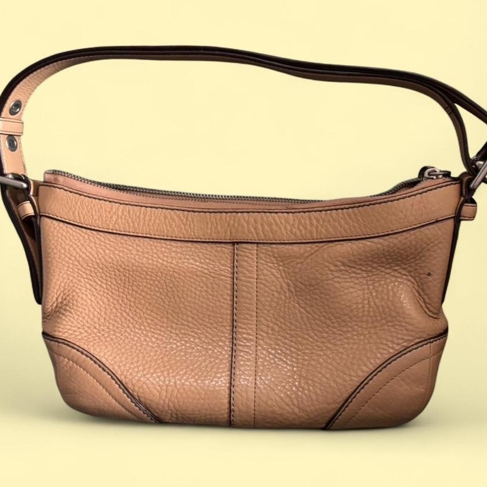 Coach Tan Leather Shoulder Bag
